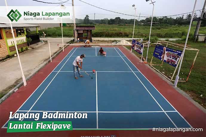 Lapangan Badminton Lantai Flexipave Lapangan Badminton Lantai Flexipave