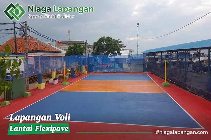 Lapangan Voli lantai Cat Flexipave Lapangan Voli lantai Cat Flexipave